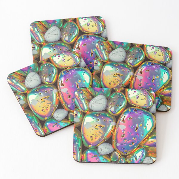 Item preview, Gold Holographic Pebbles designed and sold by dinaaaaaah.
