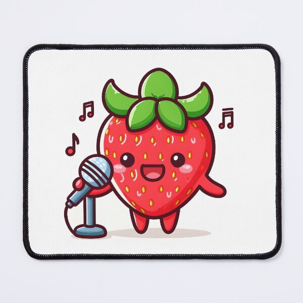 Item preview, Kawaii Strawberry With Microphone designed and sold by CanvasCutie.