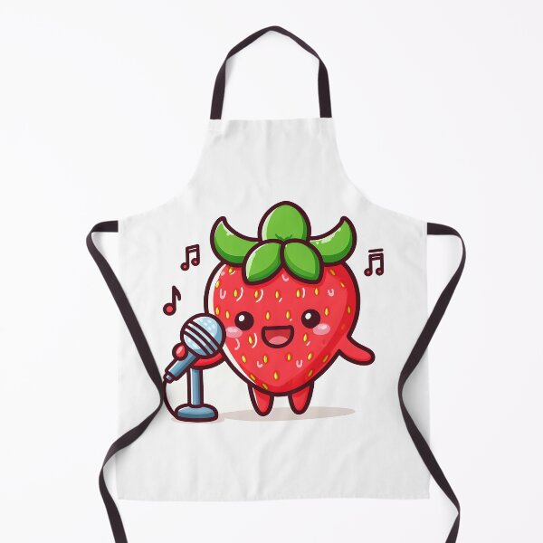 Item preview, Kawaii Strawberry With Microphone designed and sold by CanvasCutie.