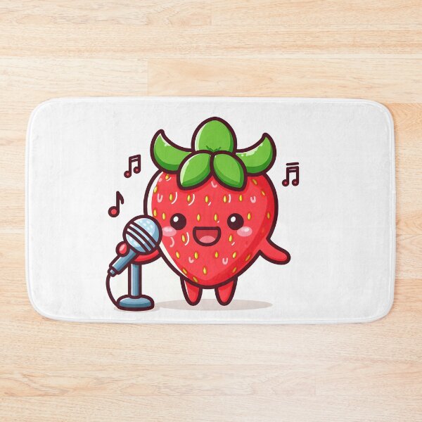 Item preview, Kawaii Strawberry With Microphone designed and sold by CanvasCutie.