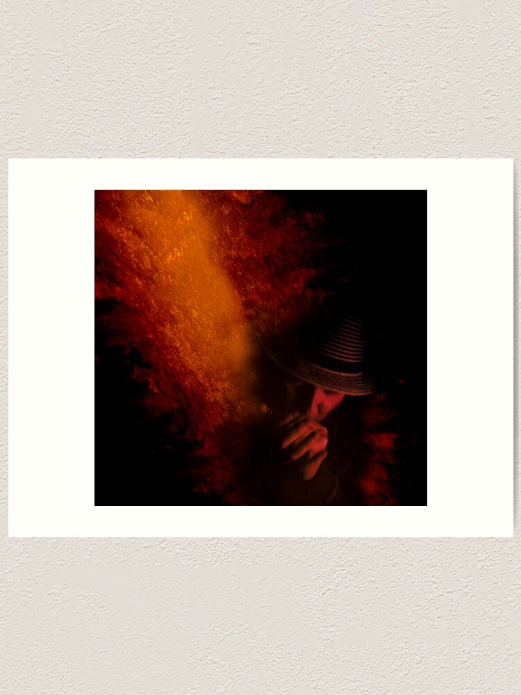Alternate view of Firey Blues Art Print