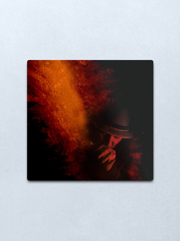Alternate view of Firey Blues Metal Print