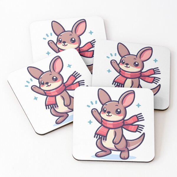 Item preview, Kawaii Kangaroo With Scarf designed and sold by CanvasCutie.