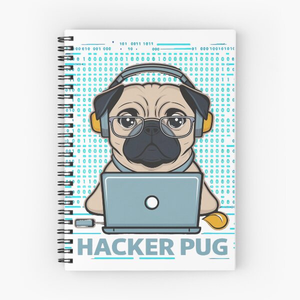 Item preview, Hacker Pug designed and sold by WildPugShop.