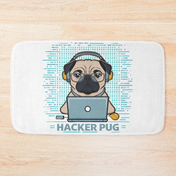 Item preview, Hacker Pug designed and sold by WildPugShop.