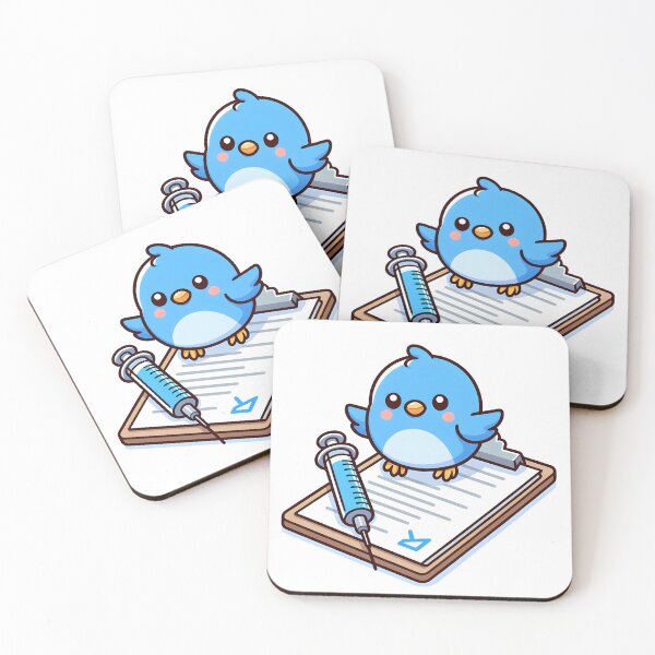 Item preview, Kawaii Bird With Syringe designed and sold by CanvasCutie.