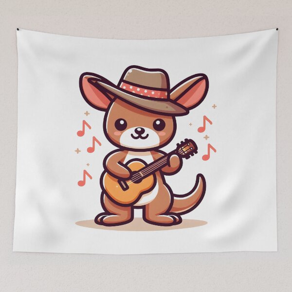 Item preview, Kawaii Kangaroo With Hat designed and sold by CanvasCutie.