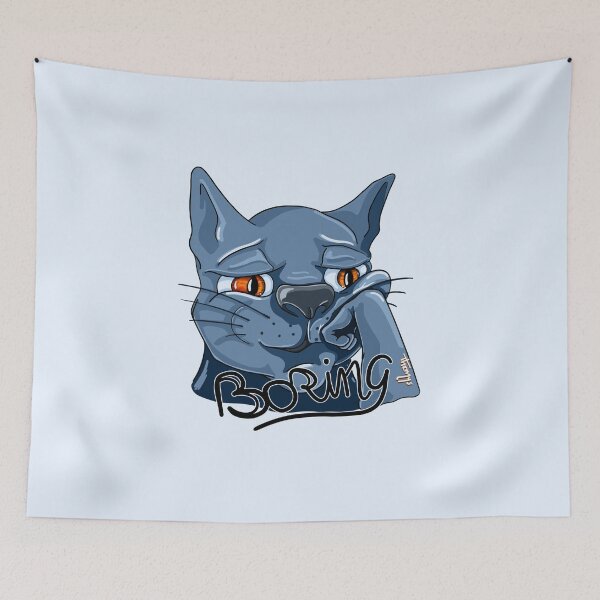 Item preview, Boring Cat light background designed and sold by Themys24.