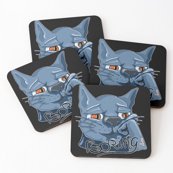 Item preview, Boring Cat dark background designed and sold by Themys24.