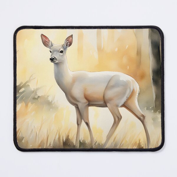 Item preview, White Roe Deer in Golden Forest designed and sold by CalmnessbyChoice.