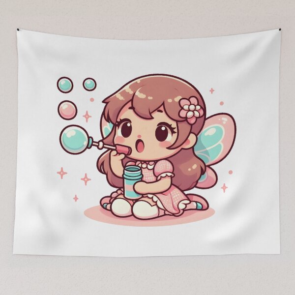 Item preview, Kawaii Sweet Fairy With Bubble Wand designed and sold by CanvasCutie.
