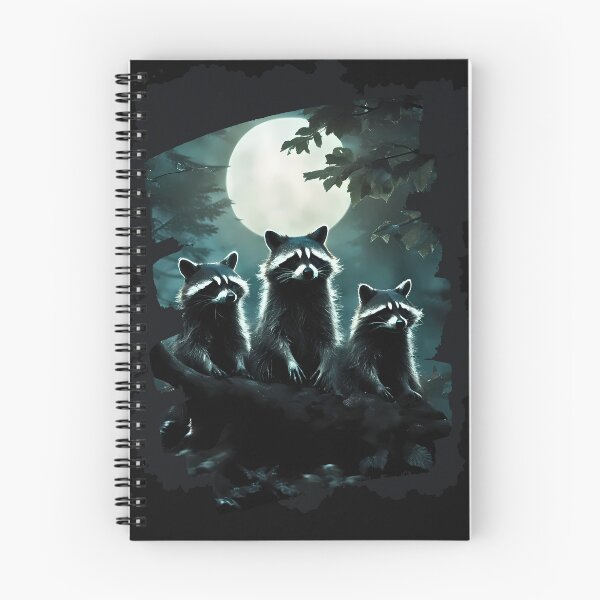 Item preview, Moonlit Raccoon Reverie,Moonlit Raccoon t-shirt, Cosmic Call of the Wild, Mystical Moonlight Serenade designed and sold by RETRO REVIVAL.