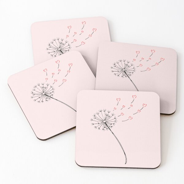 Item preview, Dandelion flower seeds blowing in the wind, become hearts designed and sold by hitNmiss.