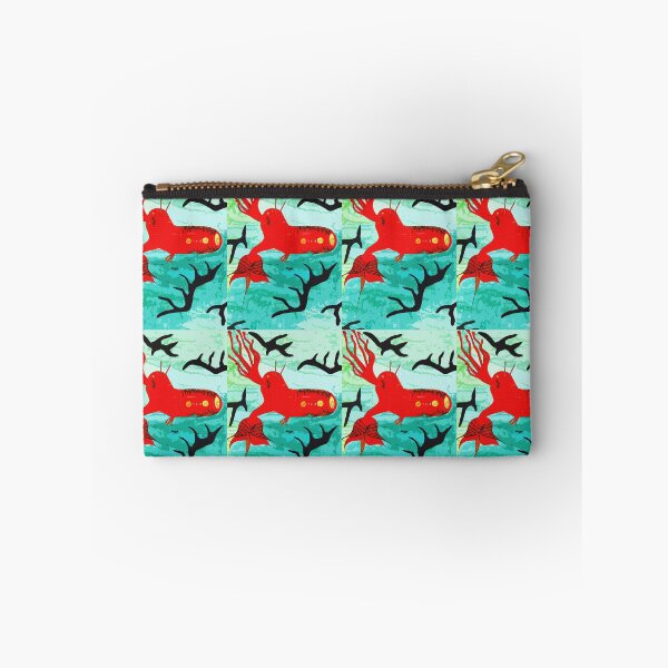 Item preview, Multicolor abstract oceanic monster painting designed and sold by Carré Comme Orange.
