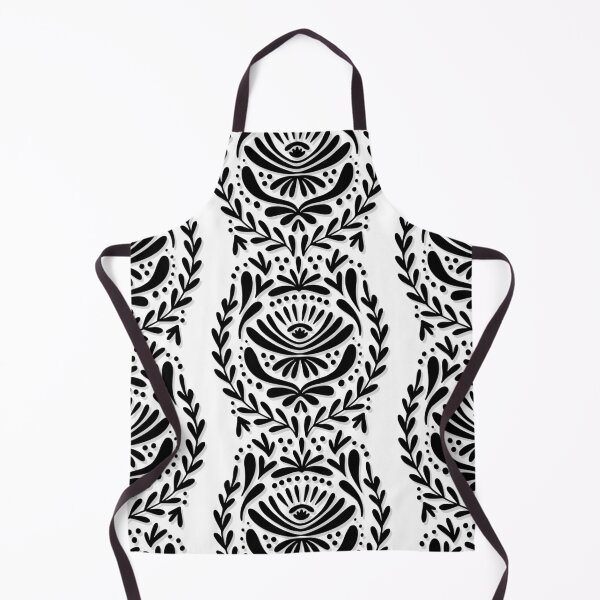 Item preview, monochrome silhouette floral vertical lace designed and sold by demonique.