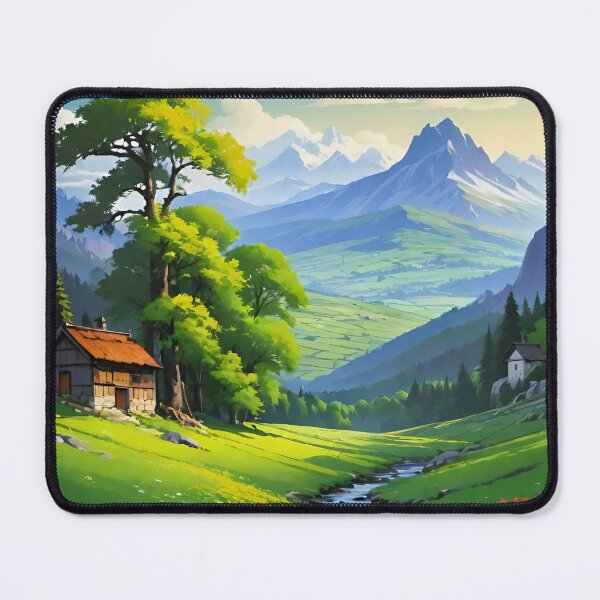 Item preview, anime mountain green field landscape  designed and sold by NAVAL00.