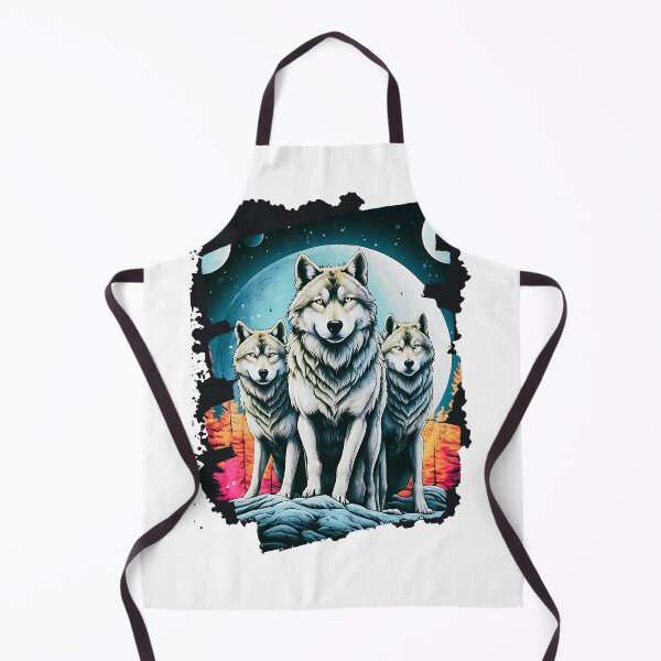 Item preview, Moonlit Wolf Symphony, Howl of the Mist, Lunar Cry of the Wild t-shirt designed and sold by RETRO REVIVAL.