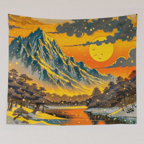 Item preview, Waking Before Jikyu - A Contemporary Ukiyo-e Nature Landscape designed and sold by Kijiermono.