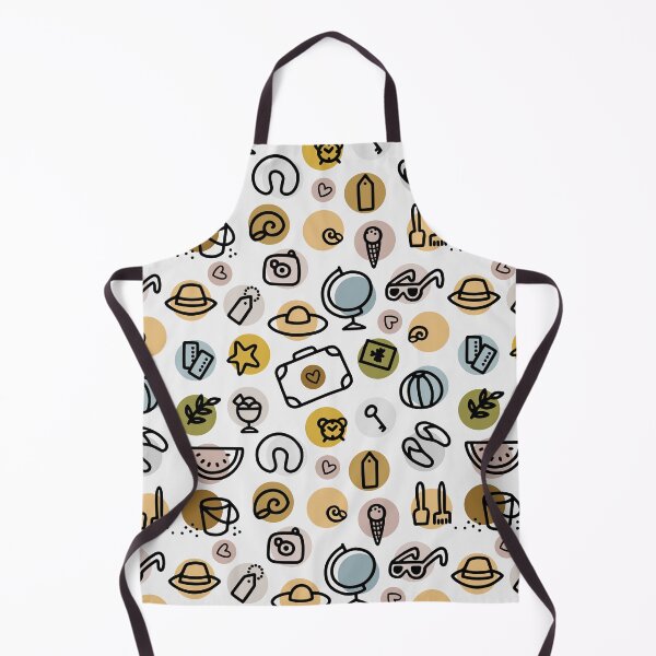 Item preview, cute linear colorful pastel travel pattern designed and sold by demonique.