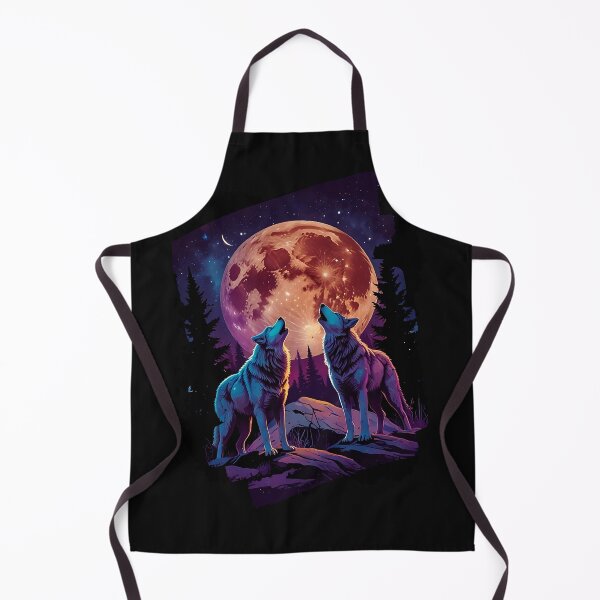 Item preview, Moonlit Wolf Symphony, Howl of the Mist, Lunar Cry of the Wild t-shirt designed and sold by RETRO REVIVAL.
