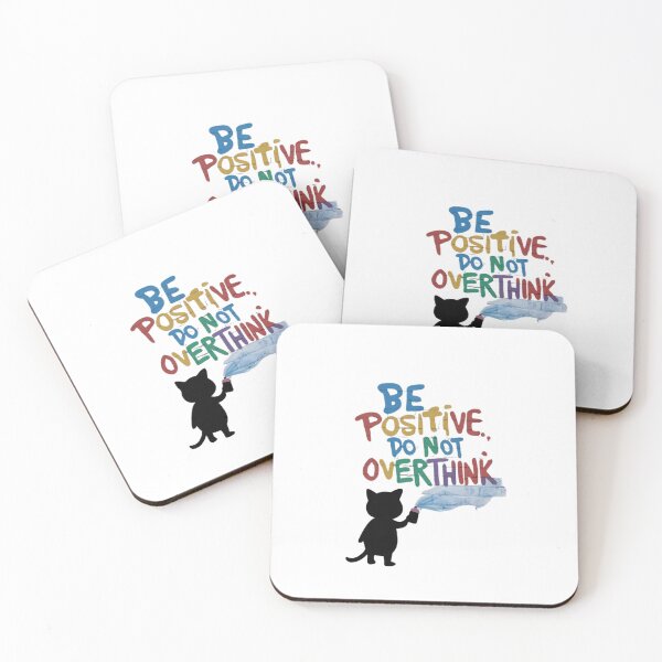 Item preview, Be Positive, Do not Overthink - Black Cat T-shirt Designs #7 designed and sold by The Breathtaking You.