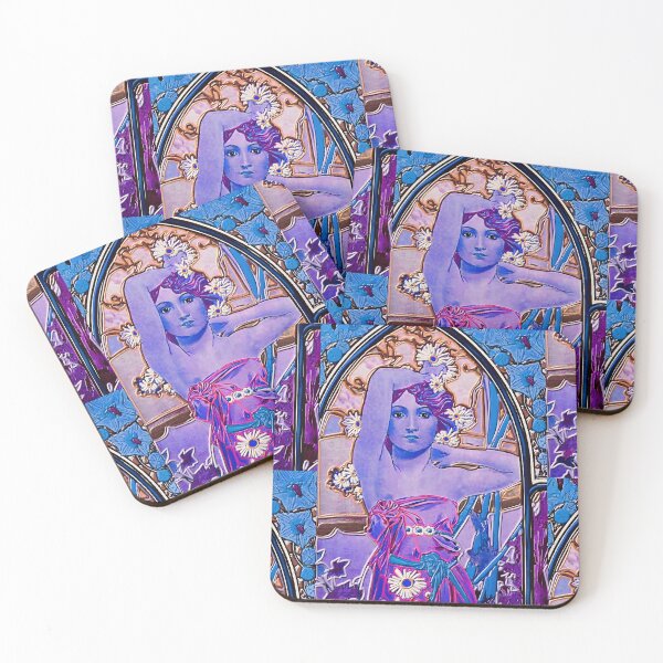 Item preview, Fresh faces. Lilac lady (Alphonse Mucha) designed and sold by bekki smith.