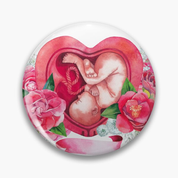 Item preview, Watercolor baby inside the womb designed and sold by Ekaterina Glazkova.