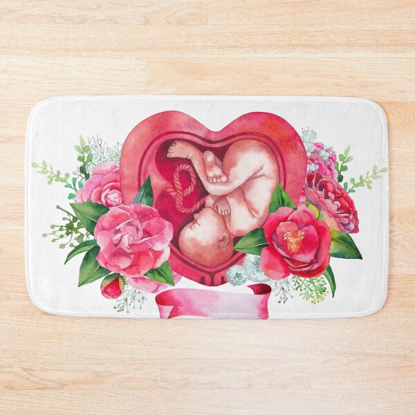Item preview, Watercolor baby inside the womb designed and sold by Ekaterina Glazkova.