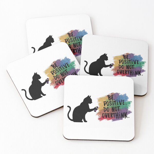 Item preview, Black Cat T-shirt Designs - Be Positive, Do not Overthink #1 designed and sold by Kinyah88.