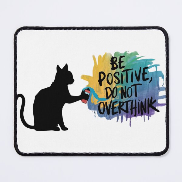 Item preview, Black Cat T-shirt Designs - Be Positive, Do not Overthink #2 designed and sold by Kinyah88.