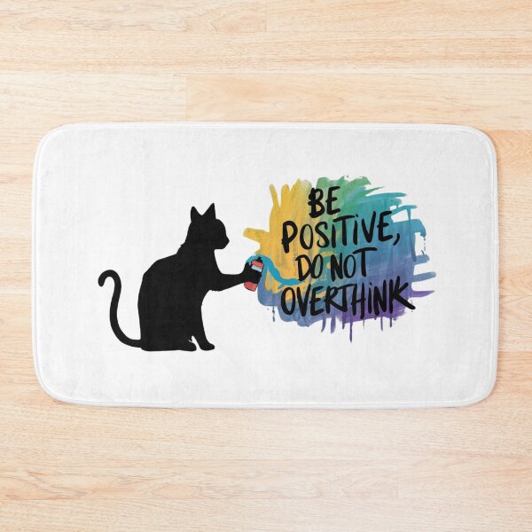 Item preview, Black Cat T-shirt Designs - Be Positive, Do not Overthink #2 designed and sold by Kinyah88.
