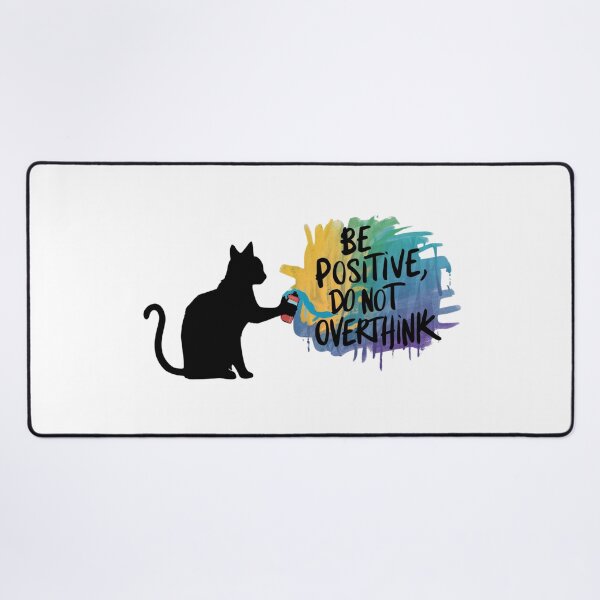 Item preview, Black Cat T-shirt Designs - Be Positive, Do not Overthink #2 designed and sold by Kinyah88.