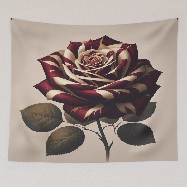Item preview, The rose of world languages: dark red meets cream white in a sea of flowers designed and sold by FotoworldEdel.