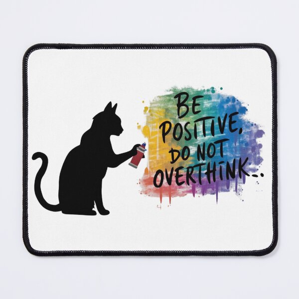 Item preview, Black Cat T-shirt Designs - Be Positive, Do not Overthink #3 designed and sold by Kinyah88.