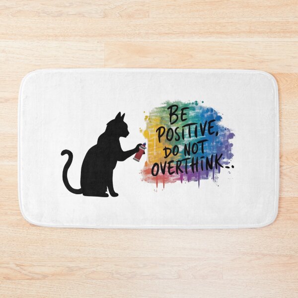 Item preview, Black Cat T-shirt Designs - Be Positive, Do not Overthink #3 designed and sold by Kinyah88.