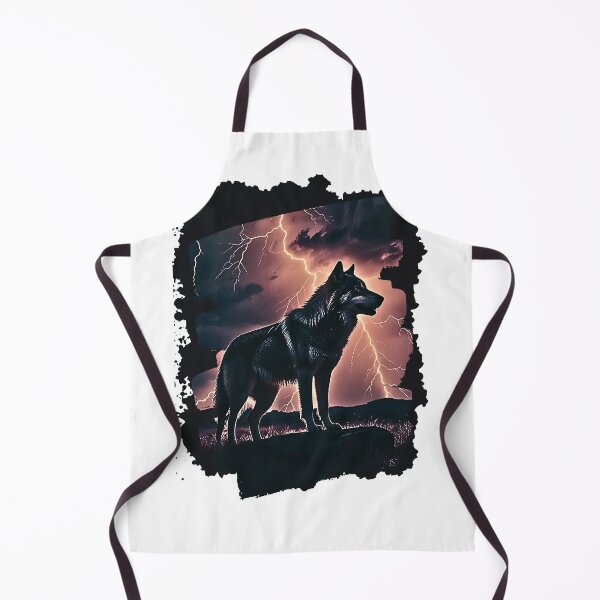 Item preview, Stormy Cry t-shirt, Thunder Howl, Mystic Lightning Wolf designed and sold by RETRO REVIVAL.