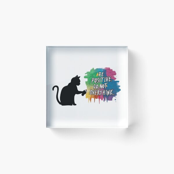 Item preview, Black Cat T-shirt Designs - Be Positive, Do not Overthink #4 designed and sold by Kinyah88.