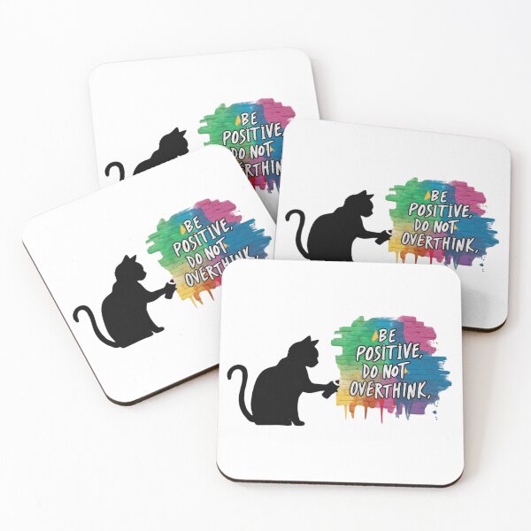 Item preview, Black Cat T-shirt Designs - Be Positive, Do not Overthink #4 designed and sold by Kinyah88.