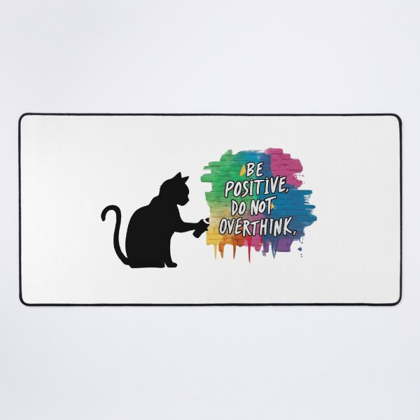 Item preview, Black Cat T-shirt Designs - Be Positive, Do not Overthink #4 designed and sold by Kinyah88.