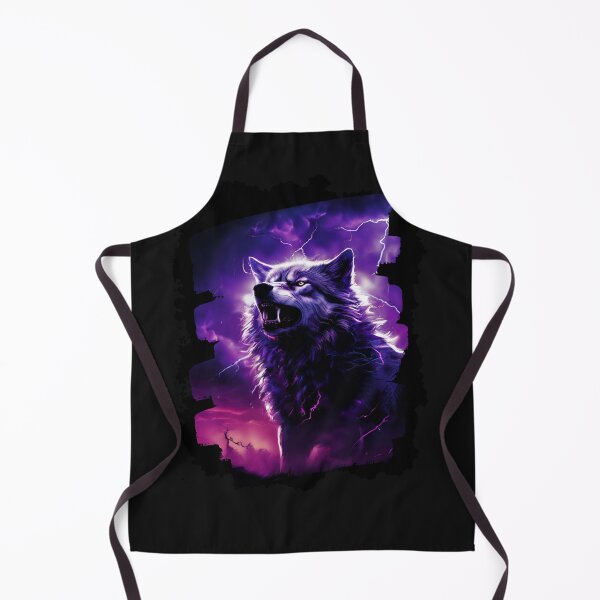 Item preview, Stormy Cry t-shirt, Thunder Howl, Mystic Lightning Wolf designed and sold by RETRO REVIVAL.