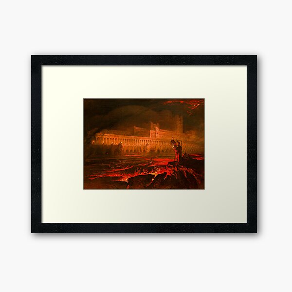 Item preview, Le Pandemonium 1841 by John Martin for John Milton's "Paradise Lost" where Pandemonium is the Capital of Hell designed and sold by Arwen-Art.