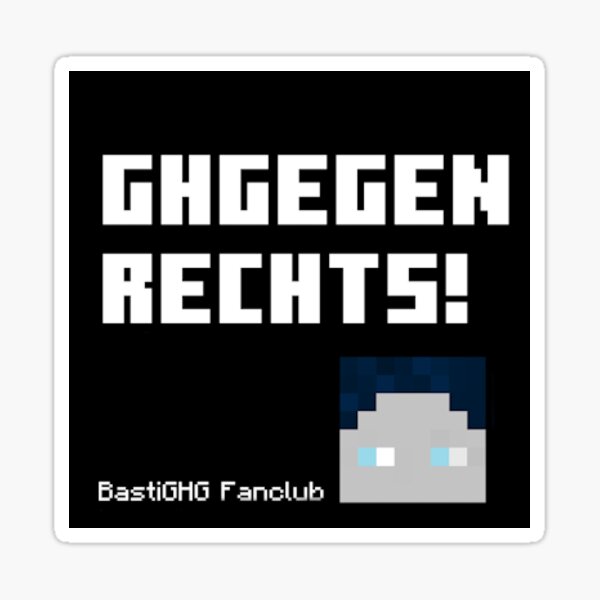Vista previa del artículo con la obra «¡GH CONTRA LA DERECHA! | Pegatinas de BastiGHG», diseñado y vendido por GetGamesense.