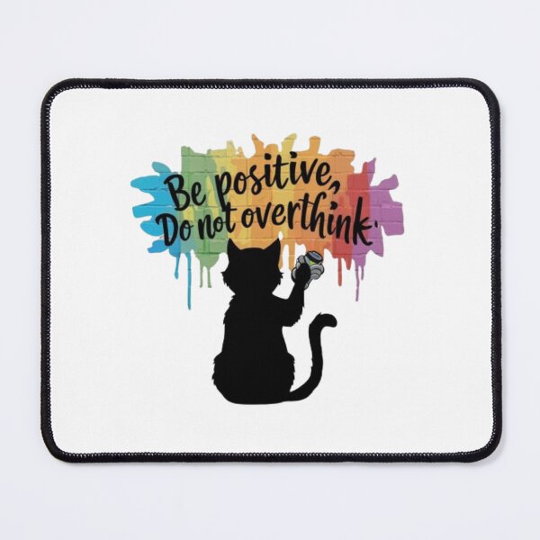 Item preview, Black Cat T-shirt Designs - Be Positive, Do not Overthink #5 designed and sold by Kinyah88.