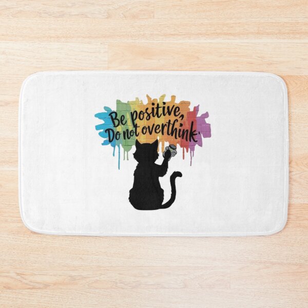 Item preview, Black Cat T-shirt Designs - Be Positive, Do not Overthink #5 designed and sold by Kinyah88.