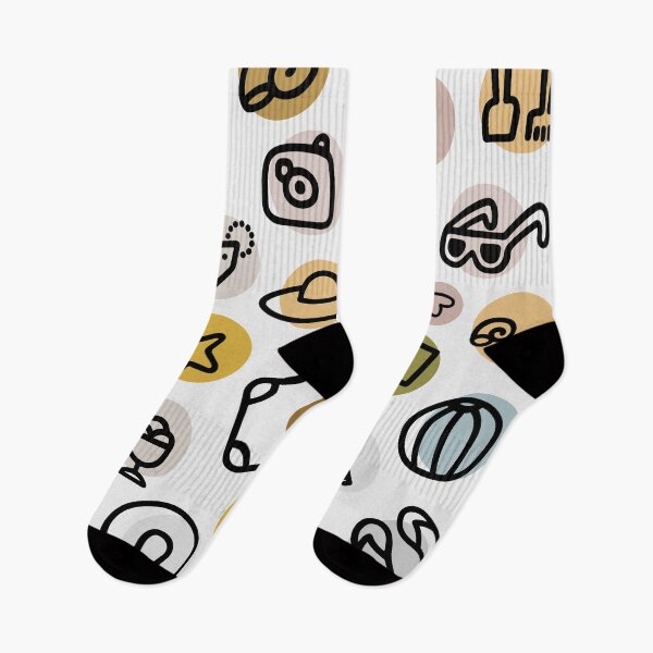 Item preview, cute linear colorful pastel travel pattern designed and sold by demonique.