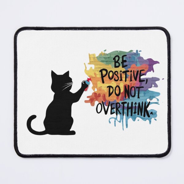 Item preview, Black Cat T-shirt Designs - Be Positive, Do not Overthink #7 designed and sold by Kinyah88.