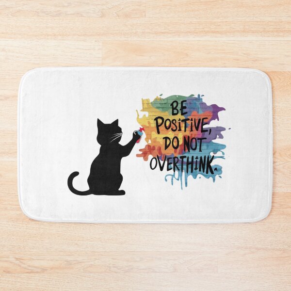 Item preview, Black Cat T-shirt Designs - Be Positive, Do not Overthink #7 designed and sold by Kinyah88.