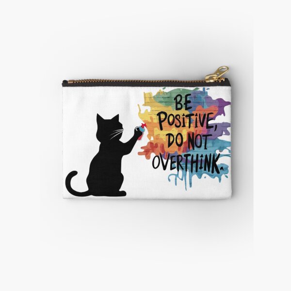 Item preview, Black Cat T-shirt Designs - Be Positive, Do not Overthink #7 designed and sold by Kinyah88.