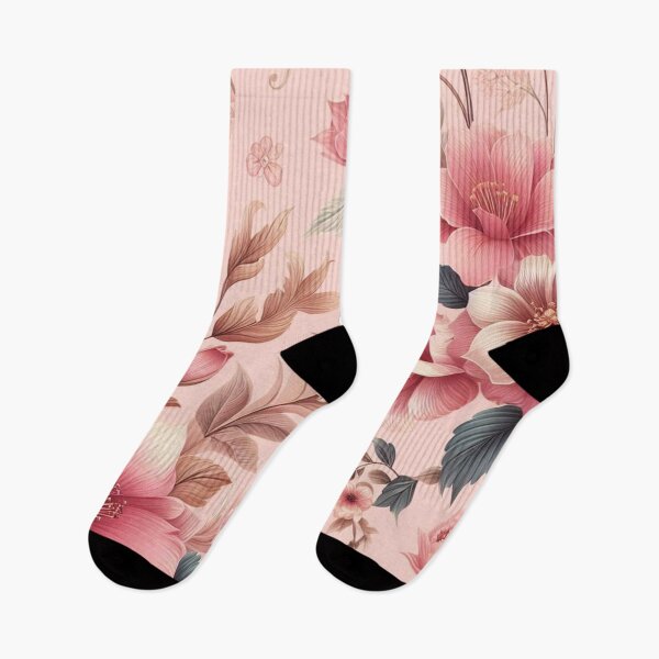 Item preview, Pink flower floral wallpaper illustration design  designed and sold by SpinklyCreations.