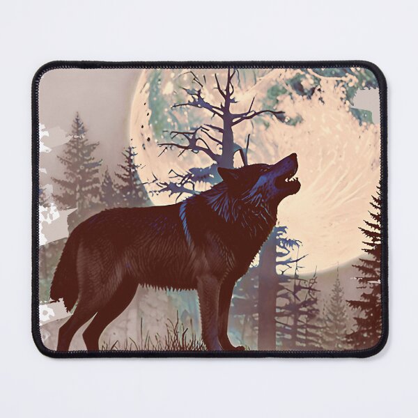 Item preview, Moonlit Wolf Symphony t-shirt, Howl of the Mist, Lunar Cry of the Wild designed and sold by RETRO REVIVAL.